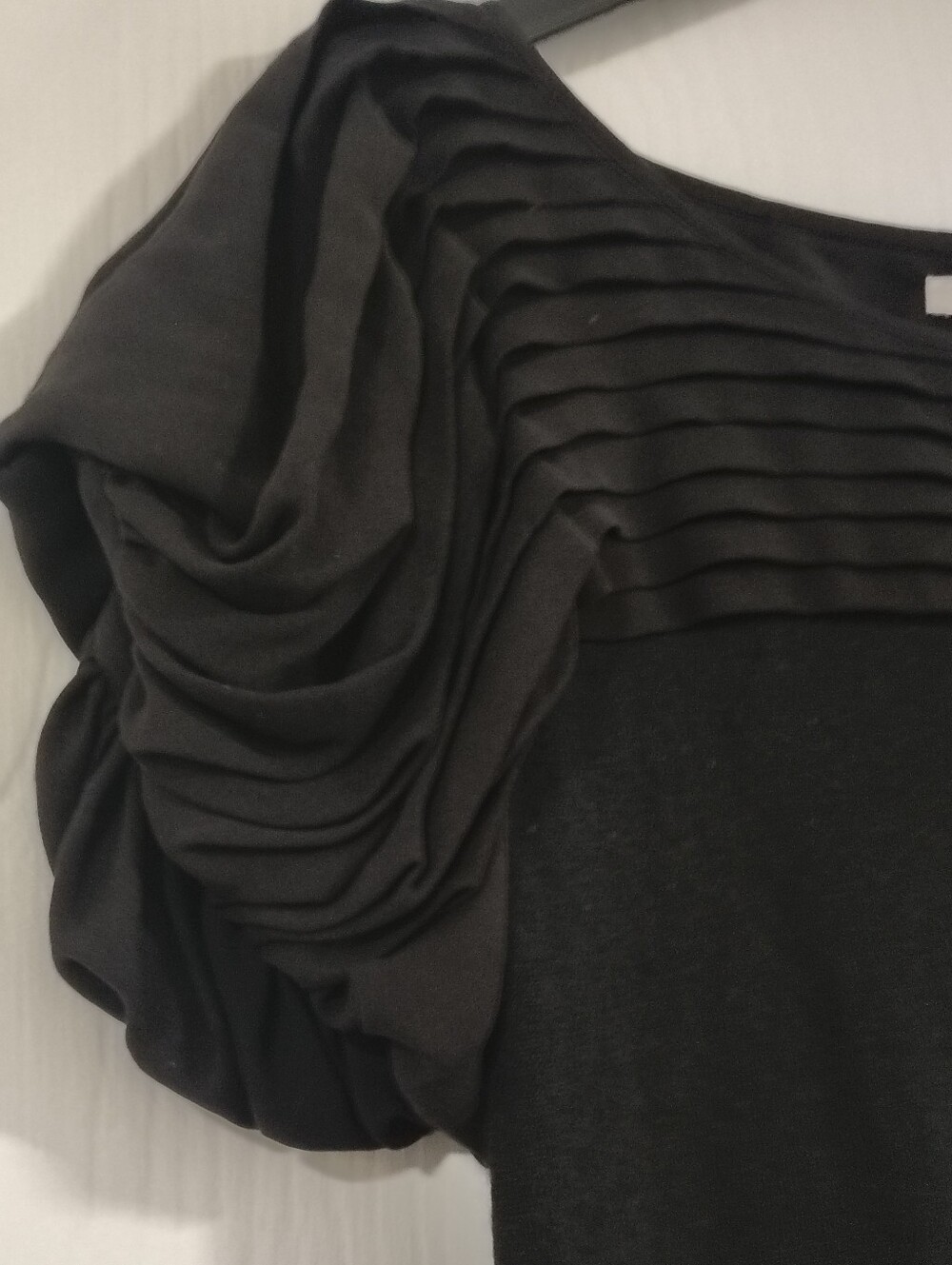 Alice + Olivia $398 Silk Cashmere Black Puff Sleeve Top Women's Small Coquette - Picture 10 of 10